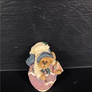 Boyds Bears Brooch with Blue and Brown Accents